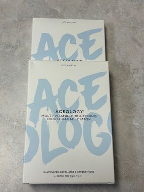 Aceology Multi-Vitamin Brightening Face Masks Bundle 8 Masks Total NEW Exp 6/28